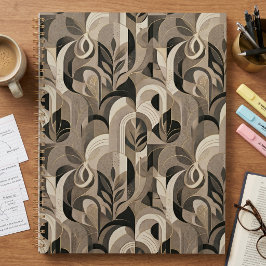 Agenda Caderno Geométrico Abstrato Neutro Elegante