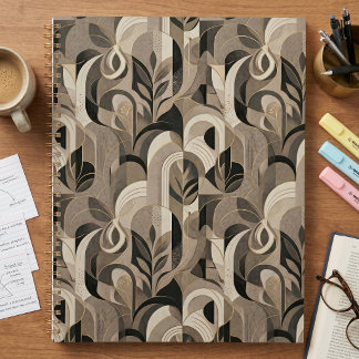 Agenda Caderno Geométrico Abstrato Neutro Elegante