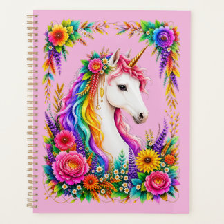 Agenda Caderno Mágico Fantasia Unicórnio Arco-íris