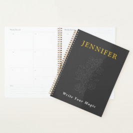 Agenda Caderno Personalizado Elegante Cinza Escuro – Eleg