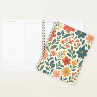 Agenda Caderno Planeador Floral Colorido – Botânico
