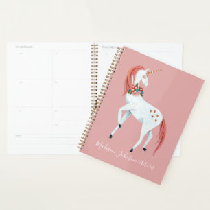 Agenda Caderno Semanal de Planeamento para Meninas Unicór