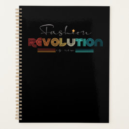 Agenda Caderno Tipográfico Retro Fashion Revolution
