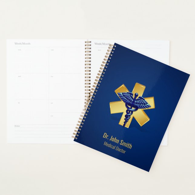 Agenda Caduco 3D Dourado (Exibição)