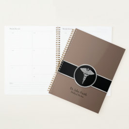 Agenda Caduco Médico Prateado Profissional