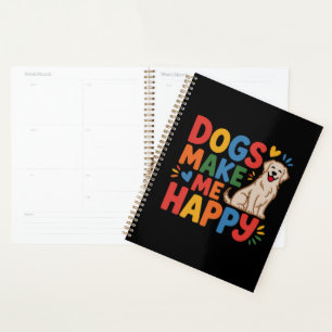 Agenda Cães Me Fazem Feliz Citação Inspiradora de Amor a
