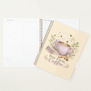 Agenda Café Aquarela Lavanda Aconchegante