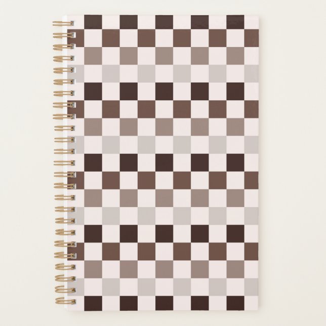 Agenda Cafe Au Lait checkerboard pattern (Frente)