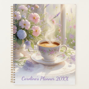 Agenda Café de Algodão Cozy e Flores Selvagens ・ Manhã Rú