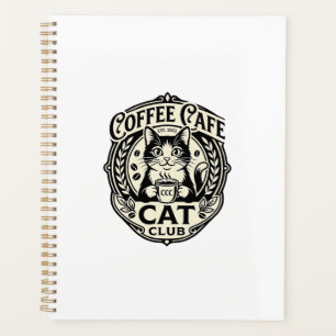 Agenda Café de Café Gato Gráfico de Gato Engraçado - Club