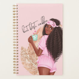 Agenda Café Faux Gliter Rapariga Cabelo Rosa rosa