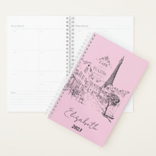 Agenda Cafe Paris personalizado, ano personalizado