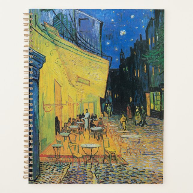 Agenda Café Terrace na Noite 1888 por Vincent van Gogh (Frente)