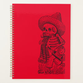 Agenda Calavera em Vermelho