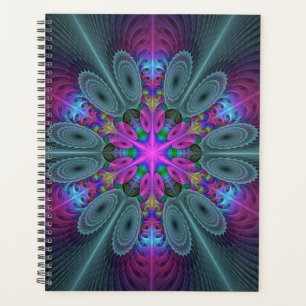 Agenda Caleidoscópio de Arte Fractal de Greve Colorida Ma