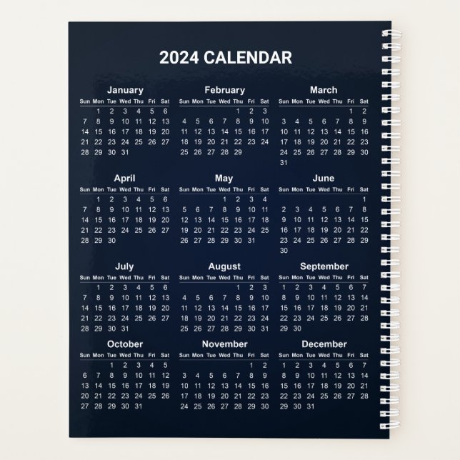 Agenda Calendário 2024 Simples, Mas Elegante | Planner (Verso)