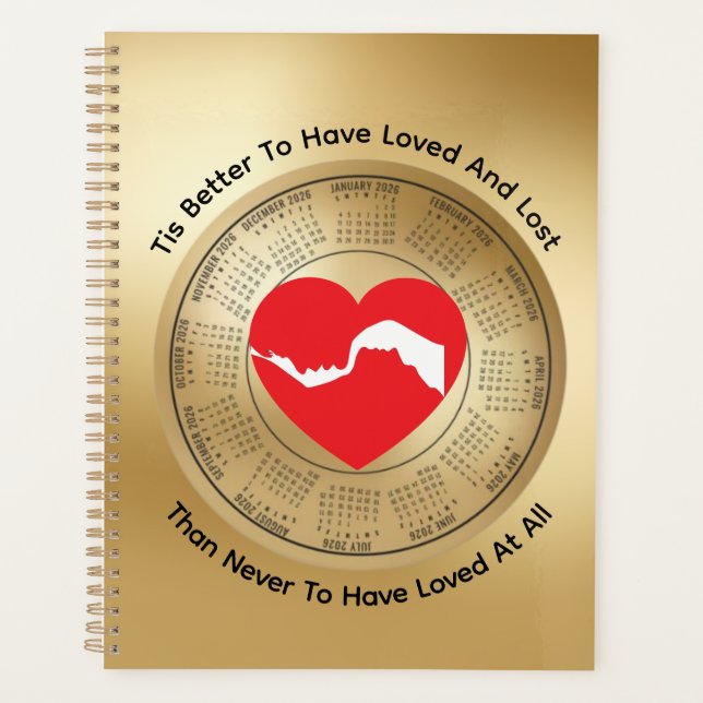 Agenda Calendário 2026 Livro de Nomeações do Casal Românt (Frente)