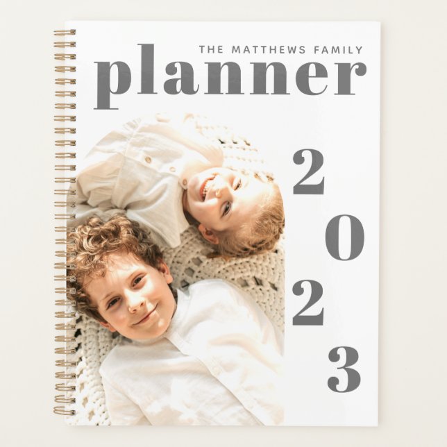 Agenda Calendário de Fotografias Personalizadas da Famíli (Frente)