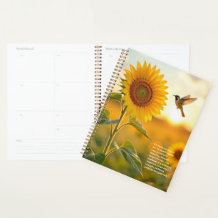 Agenda Calendário de Simbolismo de Girassol