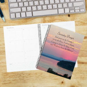 Agenda Calendário do Sunset de Oração de Serenidade Ro