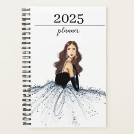 Agenda Calendário Ilustrado da Moda de 12 Meses 2025