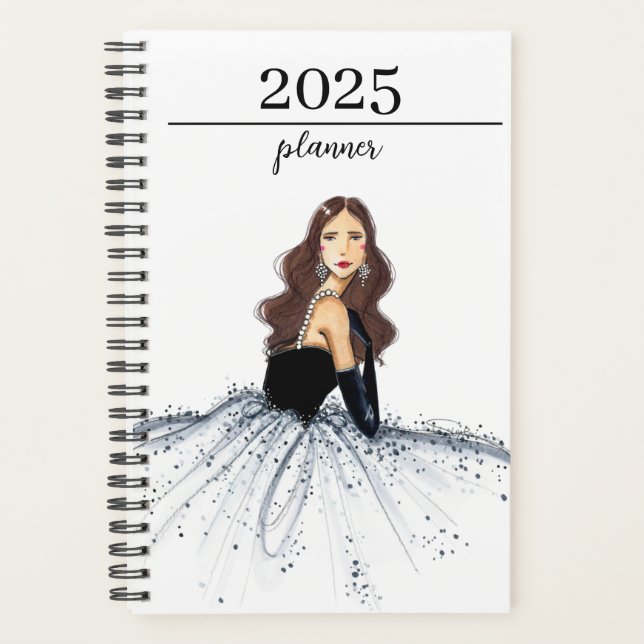 Agenda Calendário Ilustrado da Moda de 12 Meses 2025 (Frente)