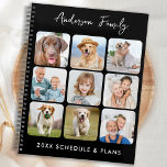 Agenda Calendário Personalizado de Colagem de Fotos Perso<br><div class="desc">Planejador de calendário de colagem de fotos personalizado. Mantenha todos os seus compromissos e agendamento à mão com o nosso divertido planejador de fotos, que tem 9 fotos para personalizar e nomear. Este planejador de colagens de fotos de tendências é perfeito para o horário de trabalho, eventos escolares para crianças,...</div>