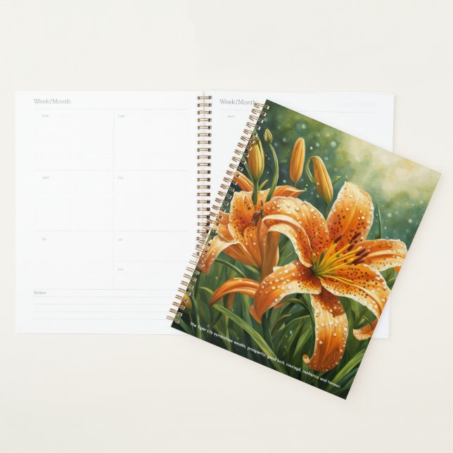 Agenda Calendário Tiger Lily (Exibição)
