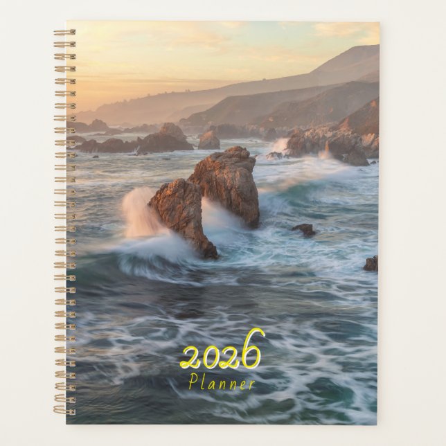 Agenda California Coastline Sunset with Crashing Waves  (Frente)
