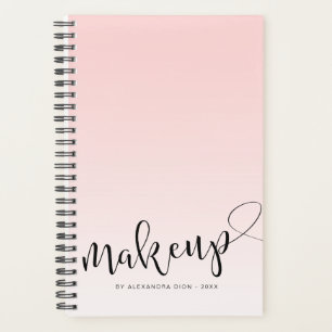 Agenda Caligrafia de script manuscrito de rosa claro simp