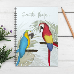 Agenda Caligrafia de tendências de aves tropicais na moda