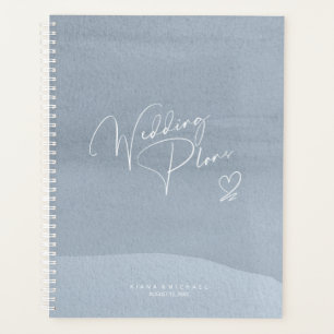Agenda Caligrafia Planos de Casamento Dusty Blue ID771