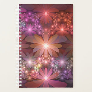 Agenda Cama De Flores Arte Fractal Abstrato brilhante Col