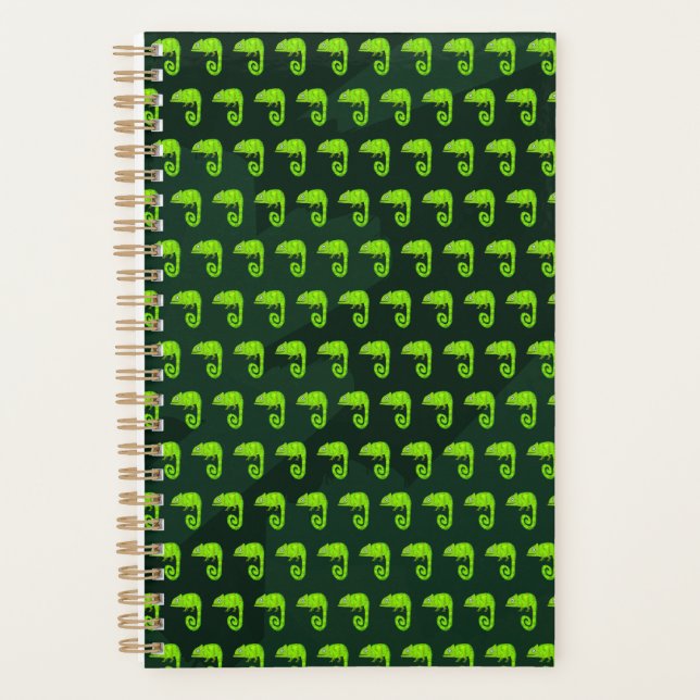 Agenda Camaleão bonito verde (Frente)