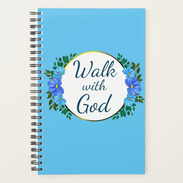 Agenda "Caminhe com Deus" Design Floral (Frente)