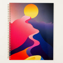 Agenda Caminho para o Sol – Vibrante Montanha Abstrata