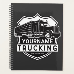 Agenda Caminhoneiro do Big Rig Semi de NOME Personalizado