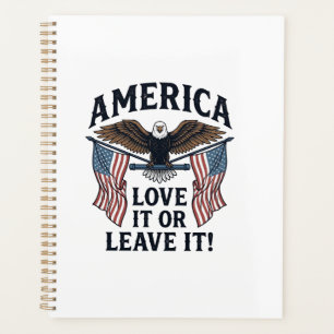 Agenda Camisa Águia Patriótica América Ame-a Ou Deixe-a_