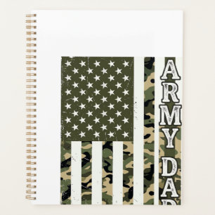 Agenda Camisa Camuflada de Papai do Exército Bandeira Ame