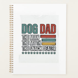 Agenda Camisa com Impressão de Pata Vintage Dog Dad The S