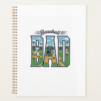 Agenda Camisa com Letra Gravada para Pai de Beisebol Vint