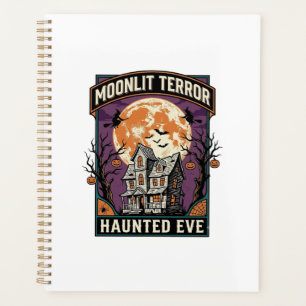 Agenda Camisa da Lua Assombrada Gravação Vintage Hallowee