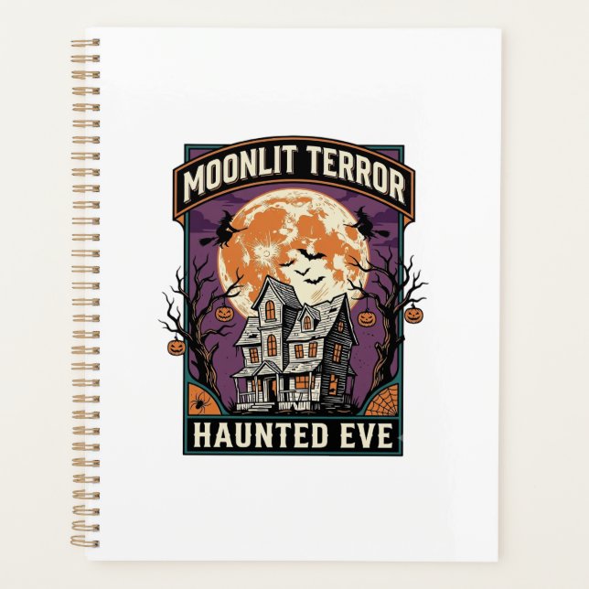 Agenda Camisa da Lua Assombrada Gravação Vintage Hallowee (Frente)