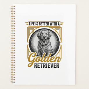 Agenda Camisa de Amante de Cão com Gravação Vintage de Re