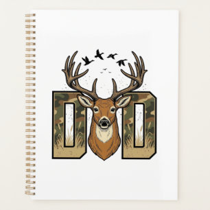 Agenda Camisa de caça ao veado Pai Camo Buck Vector Desig