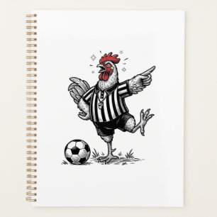 Agenda Camisa de Galinha Engraçada de Futebol Gravura Vin