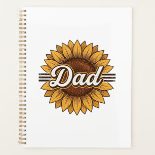 Agenda Camisa de gravura vintage de girassol do pai Desig