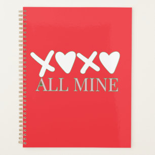 Agenda Camisa de São Valentim ALL MINE XOXO - Design Mini