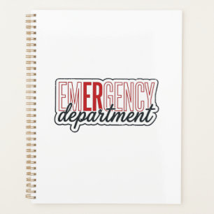 Agenda Camisa de tipografia do departamento de emergência