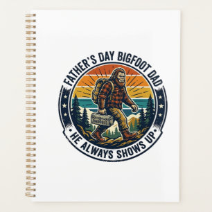 Agenda Camisa do Dia do Pai Bigfoot Pai Camisa Divertida